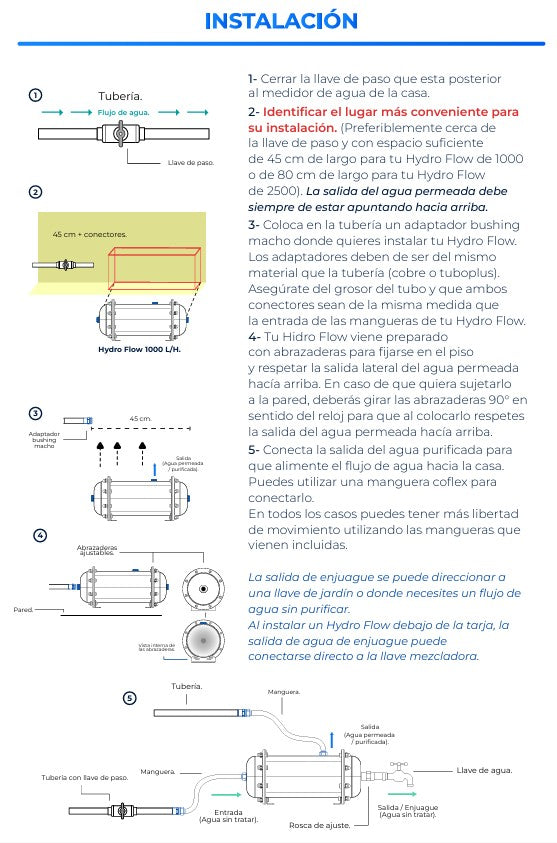 Hydro Flow Equipo de Ultrafiltración de Agua Mediano | Pago Kueski Pay